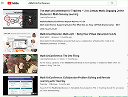 videos from the Math UnConference on YouTube